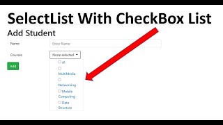 Multi Select CheckBoxList as DropdownList in ASPNET CORE [upl. by Tiff933]