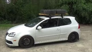 DIY Custom Wood Roof Rack Volkswagen R32 MKV Base [upl. by Allicirp]