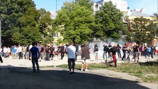 Demonstrace radikálů v Ostravě se střety s policií [upl. by Tur657]