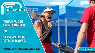 2024 APP Sacramento Open I FudgeDaescu vs WalczakKawka  Mixed Pro Doubles [upl. by Cram]