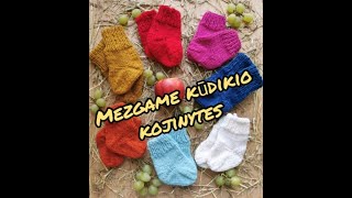 Mezgimo pamoka Mezgame kūdikio kojinytes  Newborn socks tutorial [upl. by Sherrard626]