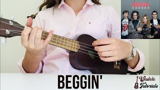 Måneskin  Beggin EASY Ukulele Tutorial [upl. by Larimer290]