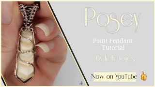 Wire wrap point pendant tutorial Posey [upl. by Ariahaj]