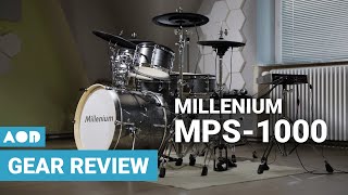 Millenium MPS 1000 Electronic Drum Kit  Drum Gear Review [upl. by Whallon224]