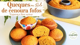 BOLO E QUEQUES DE CENOURA FOFOS snacks doces saudáveis  Veganos e Macrobióticos evagoodlife [upl. by Aelahs]