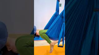 Chakrasana In Aerial Yoga yoga [upl. by Netsew]