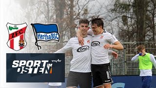 PaulingDoppelpack reicht nicht – ZFC Meuselwitz schenkt HerthaNachwuchs einen Punkt  Sport im Ost [upl. by Stoat413]