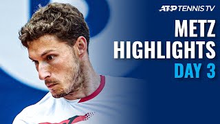 Murray Takes On Pospisil Carreño Busta Ymer amp Pouille On Show  Metz 2021 Day 3 Highlights [upl. by Schrick]