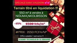 SPECIALE SAINT VALENTIN  Terrain à vendre à Nouma Nkolbisson [upl. by Marys]