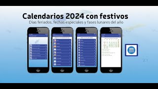 Calendarios 2024 con festivos [upl. by Ateval]