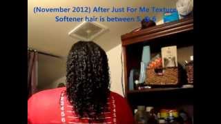 Texlax  3 month grow amp retain length check  Just For Me Texture Softener  texlaxed  texturizer [upl. by Bound]