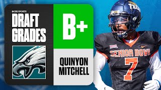 2024 NFL Draft Grades Eagles select Quinyon Mitchell No 22 Overall  CBS Sports [upl. by Marena201]