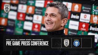 Pregame Press Conference PAOK FC Vs HJK Helsinki FC – Live PAOK TV [upl. by Berny]