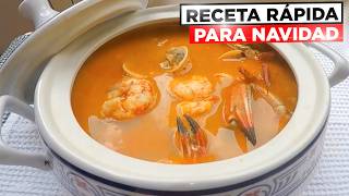 TU SOPA 🍲 de pescado y MARISCO FÁCIL 😍🎅¡La sopa definitiva PARA NAVIDAD [upl. by Kristos]