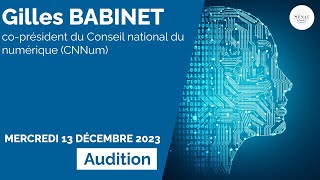 IA générative  audition de Gilles Babinet [upl. by Einal]