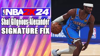 Shai GilgeousAlexander Signature Fix NBA2K24 [upl. by Lonnie]