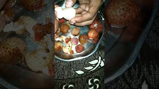 लीची खाने का गजब तरीका shorts viral trending litchi [upl. by Eigram]