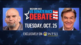 WATCH FULL DEBATE Pennsylvania Senate Debate Fetterman Oz to face off 102522 [upl. by Yila986]