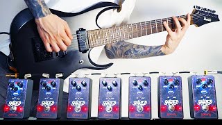 Metal riffs with 7 DISTORTION pedals sound INSANE [upl. by Yarazed]