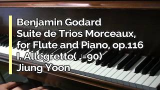 Piano Part Godard Suite de Trios Morceaux for Flute and Piano op116 I Allegretto ♩90 [upl. by Nikki]