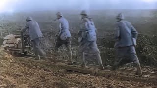 WWI Footage  Colorized amp HD Restoration  Scenes from Verdun 1916 [upl. by Enalb484]