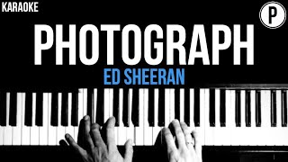 Ed Sheeran  Photograph Karaoke Slowed Acoustic Piano Instrumental Cover Lyrics [upl. by Ynafit758]