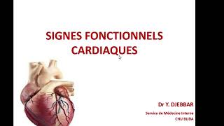 SÉMIOLOGIE  signes fonctionnels cardiaques douleur thoracique dyspnée plapitation syncopes [upl. by Aneeg889]