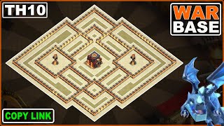 NEW TH10 War Base Copy Link  Anti 3 star Town Hall 10 base 2024  Clash of Clans [upl. by Sesom]