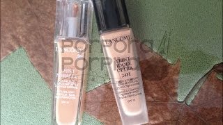 Comparando Bases IDOLE y TEINT MIRACLE de LANCOME con colaboración de la porpomami [upl. by Anwad]