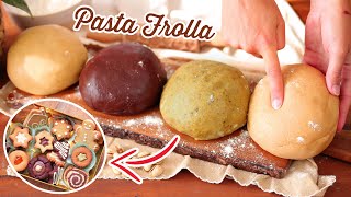 La mia PASTA FROLLA SENZA UOVA in 4 Versioni Pistacchio Gingerbread Mandorle e Cioccolato 😊 [upl. by Herson]