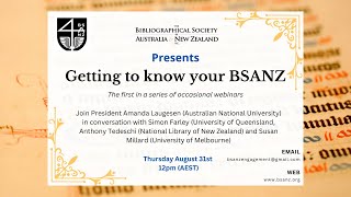 Occasional Webinar 1 Getting to know your BSANZ [upl. by Bainbridge]