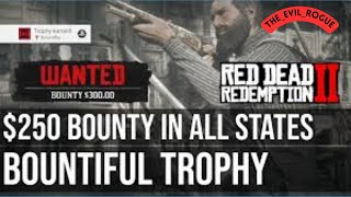 FASTEST WAY TO EARN THE BOUNTIFUL TROPHY RED DEAD REDEMPTION 2 [upl. by Prochora]