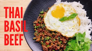 Quick thai basil beef recipe  Pad Gra Prow [upl. by Anoirtac320]