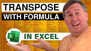 Excel  How To Switch Row And Column In Excel Transpose with a Formula  Episode 1623 [upl. by Mira]