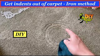 Get indentsdents out of carpet  Iron method [upl. by Yerg]