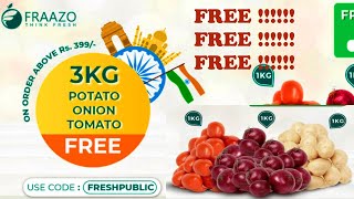 3 KG FREE ONION POTATO amp TOMATO  SEE QUALITY AND BILL  ONLINE SHOPPING  VEGETABLES AND FRUIT SHOP [upl. by Aettam720]