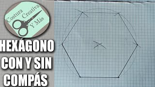 Como dibujar 1🟡 HEXÁGONO CON Y SIN COMPÁS 🟡 TUTORIAL paso a paso [upl. by Nicholson]