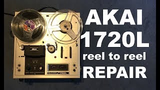 AKAI 1720L reel to reel tape recorder repair [upl. by Bartley870]