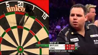 PDC Premier League of Darts 2014  Week 1  Whitlock VS Lewis [upl. by Maribeth]