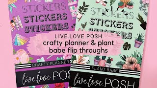 NEW LIVELOVEPOSH STICKER BOOK FLIP THROUGHS  CRAFTY PLANNER amp PLANT BABE [upl. by Shurlock]