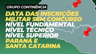 Data das inscrições Cabo Sargento e Oficial sem concurso Paraná e Santa Catarina [upl. by Notlih]