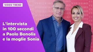 Paolo Bonolis e Sonia Bruganelli lintervista in 100 secondi [upl. by Alrak]