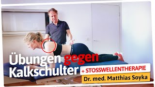 StoßwellenTherapie bei Kalkschulter wirkt besser mit diesen Eigenübungen [upl. by Anielram603]