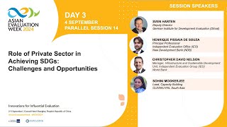 Parallel Session 14 Role of private sector in achieving SDGs Challenges and opportunities [upl. by Pamelina]