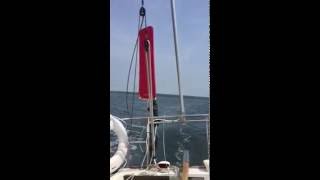 Hydrovane windvane steering a J30  a perfect course [upl. by Anavahs]