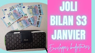 BILAN enveloppe budget semaines 3 de JANVIER REMPLISSAGE S4 [upl. by Line569]