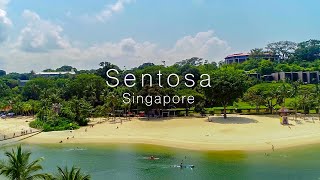 Sentosa Island Singapore Drone  Siloso Beach【4K】 [upl. by Cormier952]