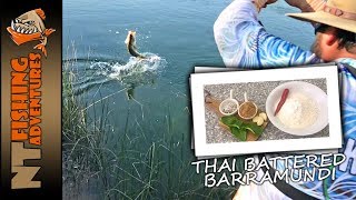 Thai Barramundi Catch and Cook [upl. by Atteynad980]