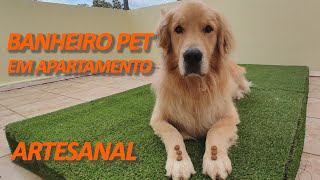 BANHEIRO PARA CACHORRO EM APARTAMENTO COM GRAMA SINTÉTICA  APRECIE A JORNADA [upl. by Anitaf174]