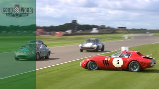 Rare Ferrari 250 GTO64 crashes at Revival [upl. by Enneira]